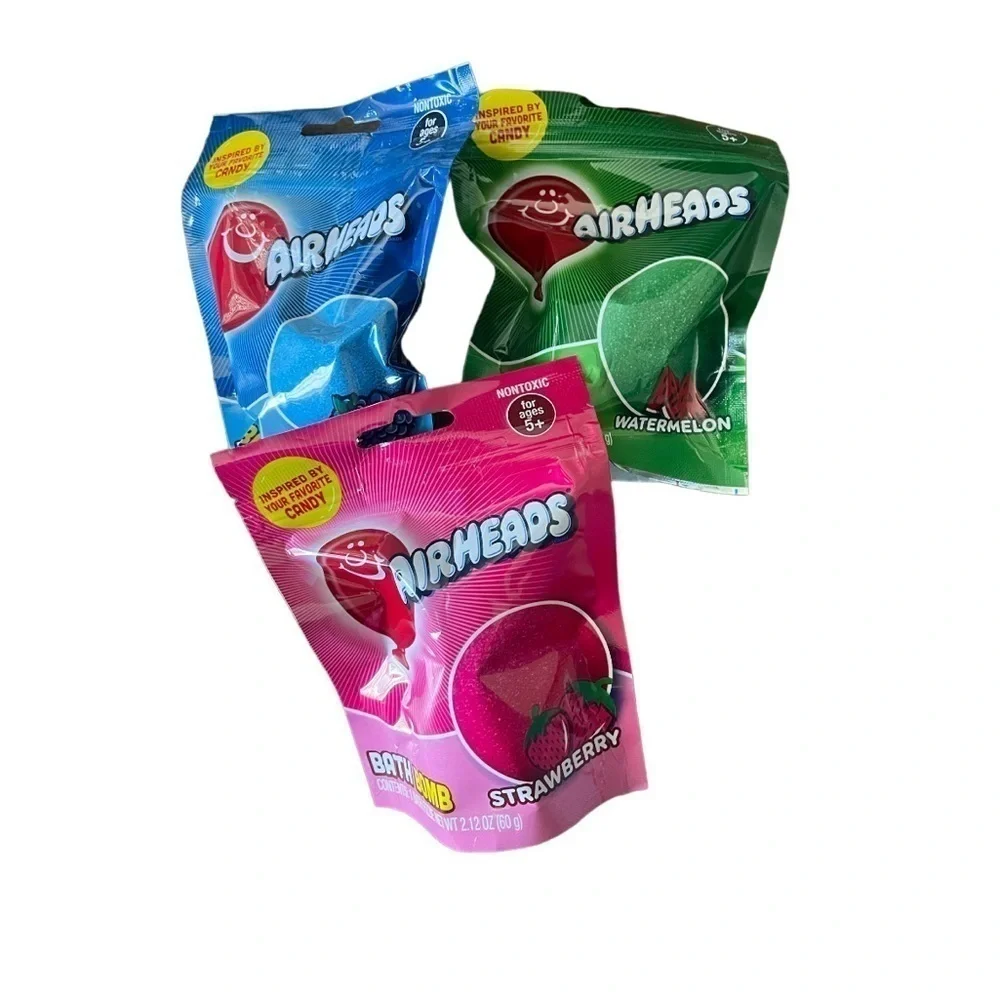 AIRHEADS fruit scented bath bombs 24ct watermelon, blue raspberry and strawberry